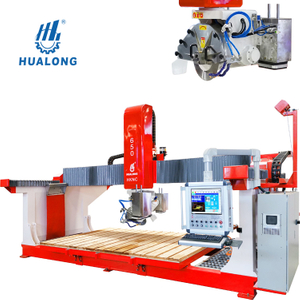 HUALONG machinery HKNC series multipurpose bridge saw CNC Stone Cutting Machine 5 axis for granite marble slab countertop