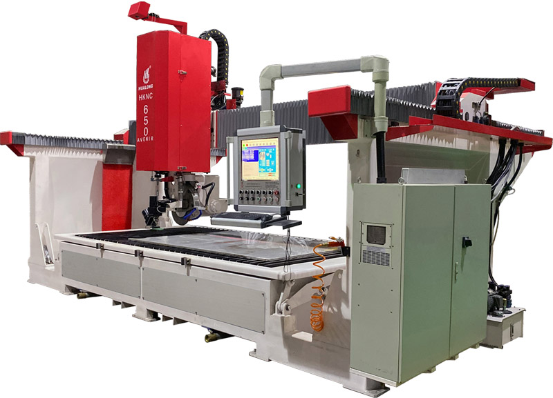 HUALONG High Efficiency Cut And Jet 5 Axis CNC SawJet Stone Cutting Machine with Bridge Saw And Waterjet HKNC-650J 